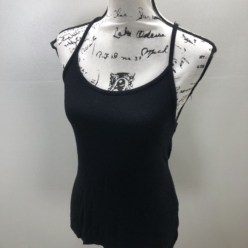 GAP Round Neck Spaghetti Strap Black Casual Tank Top Women's Size XS